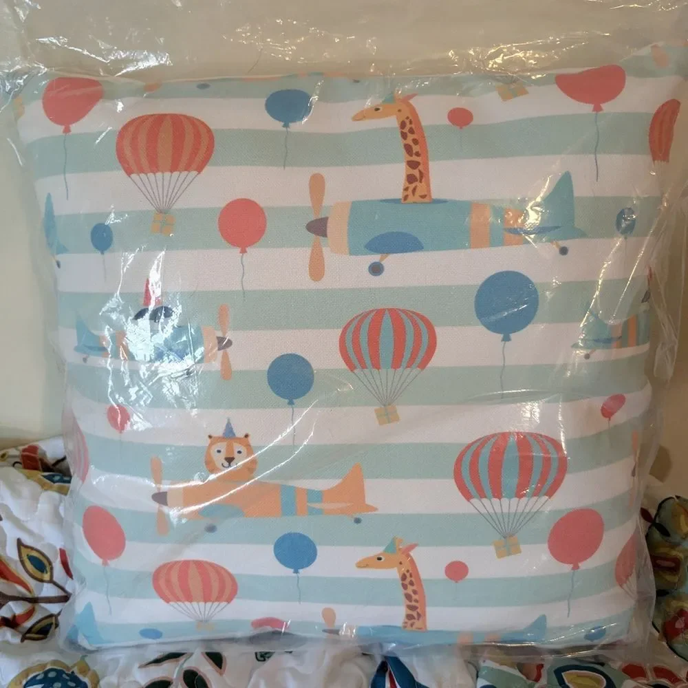 Animals Fly Throw Pillow Avery Quinn NWT